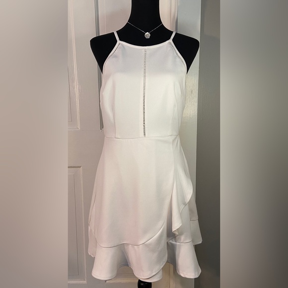 Speechless Juniors Large White Ruffle Skirt Party Dress New Without Tags - Picture 3 of 16